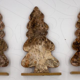 Tannenbäume Deko, Decoration tree mdf with wood : 26.5 x 14 x 5 cm