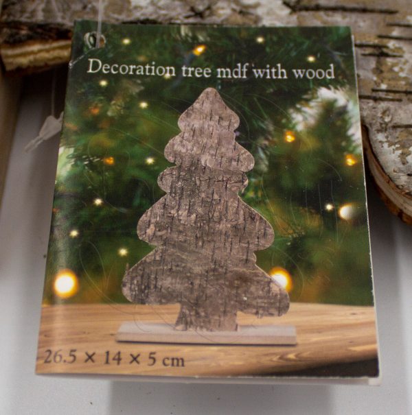 Tannenbäume Deko, Decoration tree mdf with wood : 26.5 x 14 x 5 cm – Bild 8