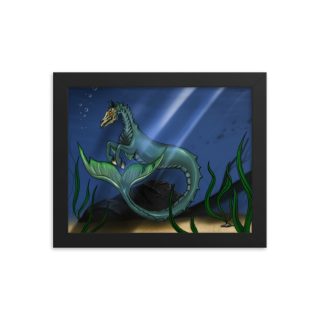Gerahmtes Poster mit Fantasy Bild Kelpie