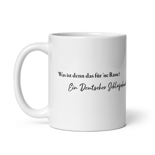 weiße glänzende Tasse, Schläferhund – Bild 25