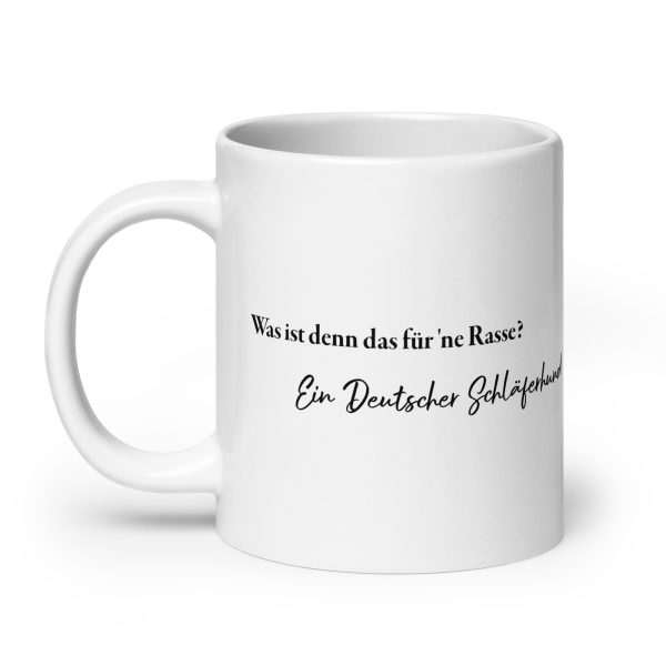 weiße glänzende Tasse, Schläferhund – Bild 8