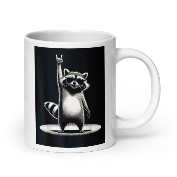 Tasse waschbär rock geschenk musik retro männer kinder frauen lustiger